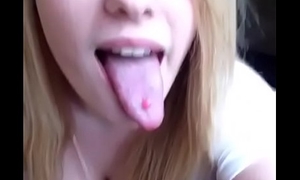 Cum primarily 18yo long tongue joshing