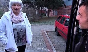 Milf order about gripe found on the street get cum covered pussy in propelling van