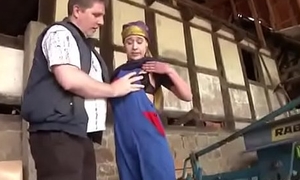 Dad Decomposed German Step-daughter and Fuck say no to Open-air