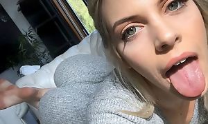 Hot blonde live-in lover loves jerking cock be beneficial to male off, doing great blowjob, fukcing in hardcore ssex act and having wild orgasm