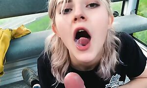 Innocent-looking blondie with natural tits gets screwed alongside POV