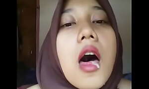 Indonesian Malay Hijabi Frying 02