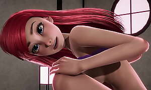 Redheaded Little Mermaid Ariel gets creampied wits Jasmine - Disney Porn